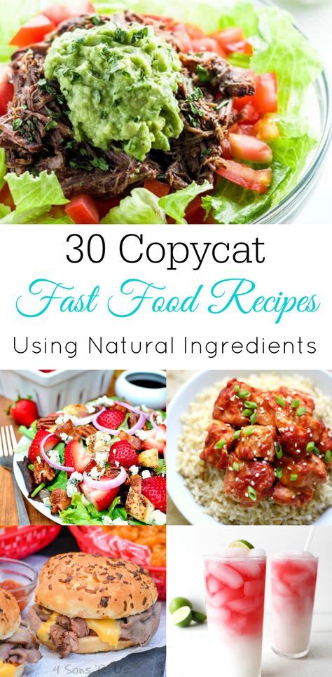 Easy Fast Healthy Dinner Recipes, Fast Food Copycat Recipes, Copycat Fast Food, Fast Food Copycat, Food Copycat Recipes, Fast Food Recipes, Weekly List, Simple Dinners, Copy Cats