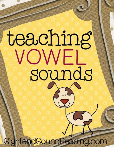 teaching-vowel-sounds Vowel Review Kindergarten, How To Teach Short Vowel Sounds, Vowel Sounds Kindergarten, Teaching Short Vowel Sounds, Vowel Sounds Activities, Vowel Lessons, How To Teach Students, Teaching Vowels, Literacy Centres