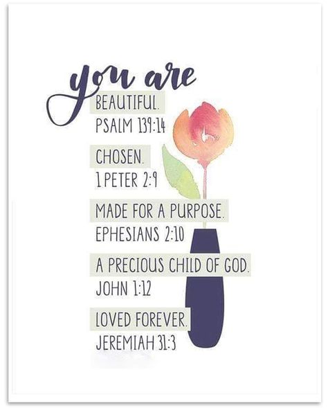 ARE Beautiful-Chosen-Loved" Bible Verse ... Encouraging Bible Quotes, Bible Quotes About Love, Scripture Art Print, Good Morning Quote, Scripture Print, Scripture Cards, Encouraging Scripture, Bible Verse Prints, Inspirational Bible Quotes