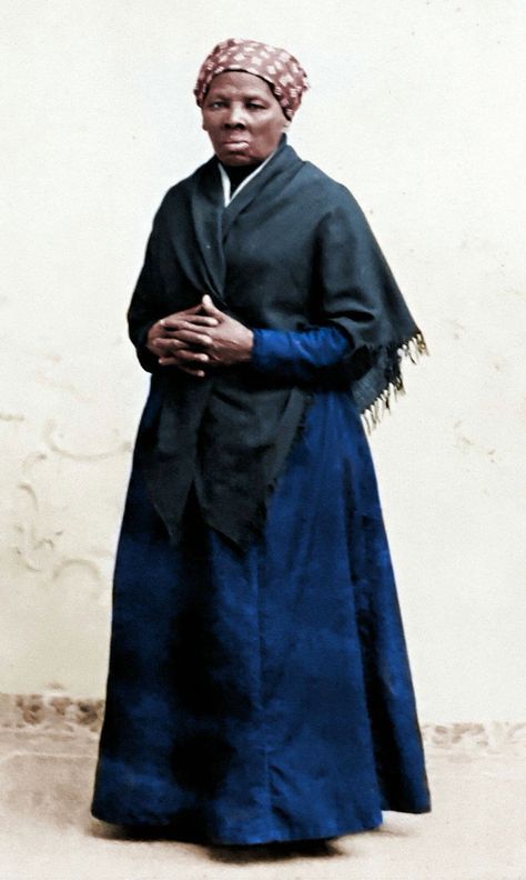 Harriet Tubman portrait colorized. C. 1885 The Underground Railroad, John Brown, By Any Means Necessary, Underground Railroad, Harriet Tubman, The Underground, Interesting History, African American History, History Facts