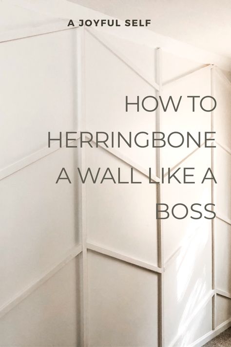 Accent Wall Herringbone, Chevron Accent Wall, Herringbone Accent Wall, Molding Wall, Herringbone Wall, Paint Your House, Board And Batten Wall, Office Wallpaper, Wall Diy