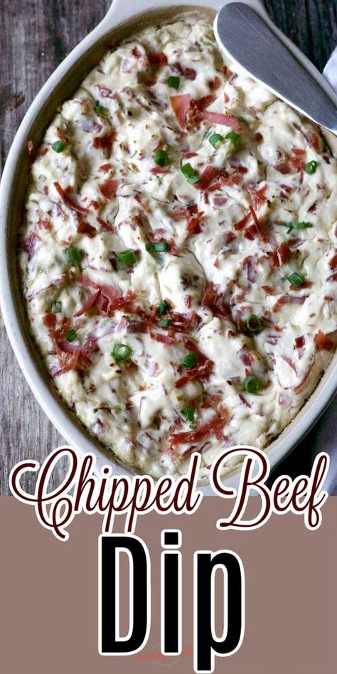 Dried Beef And Pickle Dip, Cream Cheese And Dried Beef Dip, Beau Monde Dip With Dried Beef, Chipped Beef Dip Recipe, Southern Dip Recipes, Dried Beef Appetizers, Dried Beef Dip Cold, Interesting Dip Recipes, Chipped Beef Dip Bread Bowl