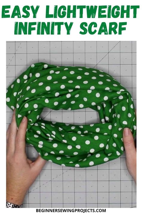 Infinity Scarf Tutorial, Beginner Sewing Projects, Scarf Sewing Pattern, Simple Sewing Tutorial, Sewing Shorts, Infinity Scarf Pattern, Scarf Tutorial, Adult Bibs, Cute Fabric