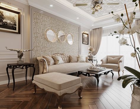 Neo Classic Interior Design Living Rooms, Neo Classical Living Room, Neo Classic Living Room, Classic Interior Design Living Room, Classical Living Room, Classic Sofa Designs, Classic Furniture Living Room, Antique Living Room, Spanish Furniture