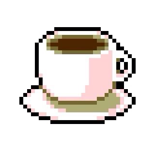 Coffee ☕️ Pixel Coffee Art, Coffee Pixel Art, Pixel Coffee, Pixel Stickers, Pixel Art Food, Pixel Icons, Weird Stickers, Pixel Png, Piskel Art