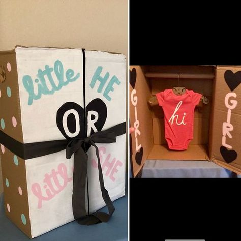 9 Sweet Gender Reveal Ideas You Can Pull Off – Living Textiles Co Gender Revile Ideas, Gender Reveal Closet Diy, Gender Reveal Creative Ideas, Gender Reveal Box Ideas Diy, Inside Gender Reveal Ideas, Cardboard Closet, Unique Gender Reveal Ideas Creative, Closet Gender Reveal, Foto Gender Reveal