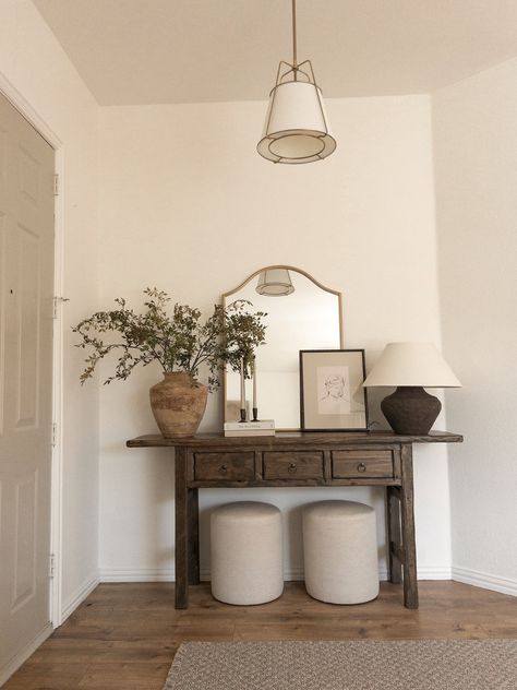 Shop Gannon Table Lamp and other curated products on LTK, the easiest way to shop everything from your favorite creators. Entryway Styling, Hallway Table Decor, Entry Console Table, Antique Console Table, Entryway Style, Earthy Home Decor, Earthy Home, Console Table Styling, Console Table Decorating