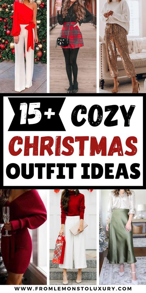 christmas outfit ideas for women Christmas Church Outfit Women, Black Christmas Outfit, Christmas Outfit Classy, Christmas Outfit Ideas For Women Party, Christmas Church Outfit, Church Outfit Women, Classy Christmas Outfit, Christmas Outfit Ideas For Women Classy, Winter Christmas Outfits