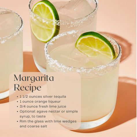 Margaritas, Natural Margarita Recipe, Margarita Mix Recipe, Margarita Cocktails, Lime Margarita Recipe, Cocktail Margarita, Best Margarita, Easy Margarita Recipe, Classic Margarita Recipe