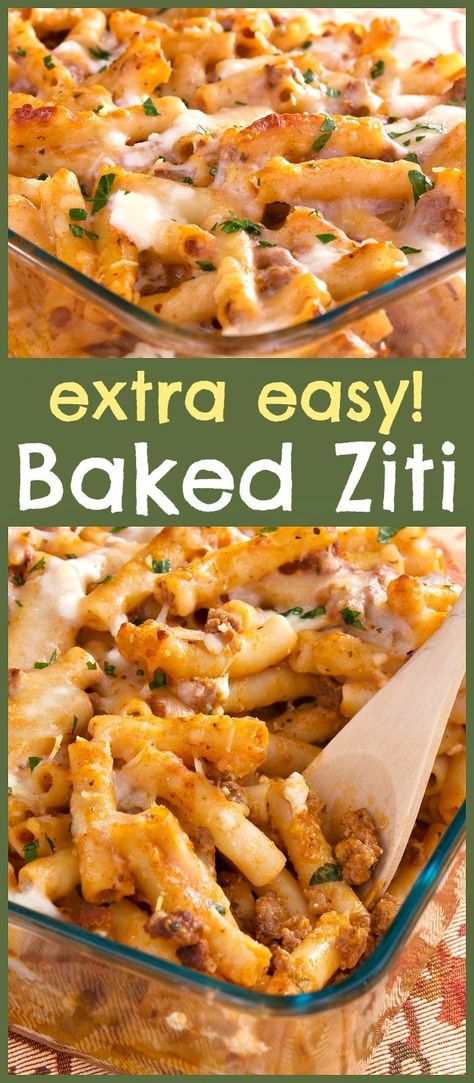 Noodles Sausage, Noodles With Sausage, Recipe With Italian Sausage, Ziti Noodles, Classic Baked Ziti, Recipes Noodles, Baked Ziti With Sausage, Italian Casserole, Dinner Sausage