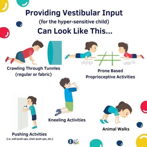 Vestibular Input Activities For Kids, Sensory Processing Activities, Vestibular Activities, Sensory Integration Activities, Proprioceptive Activities, Playground Activities, Occupational Therapy Kids, Sensory Therapy, Pediatric Physical Therapy