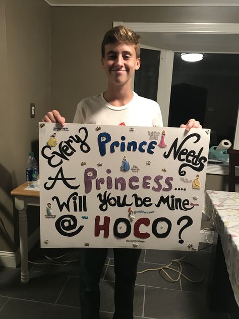 Homecoming HOCO Poster Idea prince and princess Mario Hoco Poster, Princess Promposal Ideas, Disney Princess Hoco Proposals, Princess And The Frog Homecoming Proposal, Princess Hoco Proposals, Disney Hoco Posters, Hocoming Poster Ideas, Homecoming Boards Ideas, Hoco Perposals Ideas