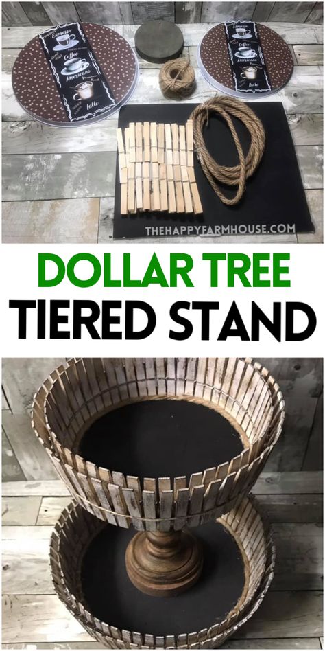 diy tier tray Stove Covers, Dollar Tree Farmhouse, Tiered Tray Stand, Craft To Make, Farmhouse Tiered Tray, Dollar Store Diy Projects, Tiered Tray Diy, Farmhouse Crafts, Diy Dollar Tree Decor