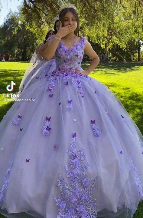 Purple Butterfly Sweet 16 Dresses, Quinceanera Dresses Purple Lavender Butterfly, Purple Butterfly Quinceanera Theme Dress, Purple Quinceanera Dresses Butterfly, Purple 15 Dresses Quinceanera, Lavender Quince Dress, Butterfly Quince Dress, Light Purple Quinceanera Dresses, Butterfly Quinceanera Dress