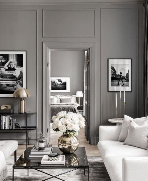 Don't repaint your gray interior until you read this post. Let's find out if gray interiors are really going out of style. #homedecor #decor #homedecorating #decoratingonabudget #grayinterior #greyinterior #graywalls Gray Interiors, Gallery Wall Inspiration, Stunning Interior Design, Poster Store, Breakfast At Tiffanys, Gray Interior, Living Room Decor Modern, Living Room Pictures, Living Room Grey