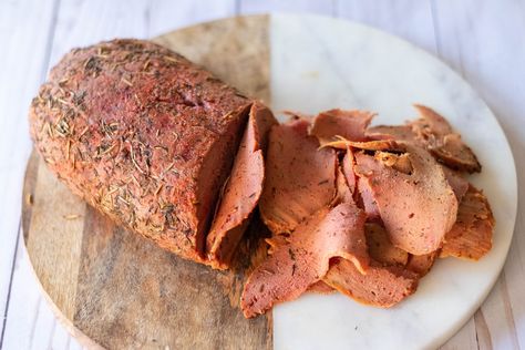 Vegan Roast Beef Sandwich, Vegan Salami Recipes, Vegan Lunchmeat, Vegan Roast Beef, Vegan Deli Meat, Beef Seitan, Vegan Salami, 86 Eats, Deli Meat Recipes