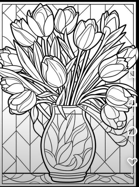 Mosaic Coloring Pages, Stained Glass Coloring Pages, Flower Colouring Pages, Creation Coloring Pages, Fathers Day Coloring Page, Coloring Pages For Grown Ups, Queen Nails, Abstract Coloring Pages, Coloring Pages Inspirational