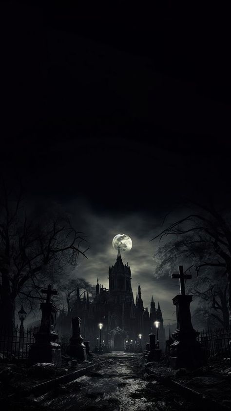 Scary haunted castle, Halloween.  | premium image by rawpixel.com / Nunny Halloween Wallpaper Dark Aesthetic, Halloween Backgrounds Scary, Spooky Wallpapers Aesthetic, Scary Dark Wallpaper, Halloween Theme Background, Gothic Halloween Wallpaper, Graveyard Aesthetic Wallpaper, Haunted Places Aesthetic, Iphone Wallpaper Horror