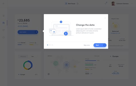 Onboarding 2x Free Dashboard Templates, Robo Advisor, Modal Window, Dashboard Interface, Ui Ux 디자인, Web Dashboard, Card Ui, Employee Onboarding, Onboarding Process