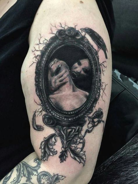 Vintage Vampire Tattoo by Craig Watts Vampire Tattoo, Mirror, Tattoos