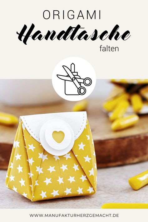 Faltanleitung für eine Tasche als Begrüßungsgeschenk oder Mitbringsel für einen Mädelsabend oder für die beste Freundin. Stamping Up, Stampin Up, Origami, Stamp, Pins