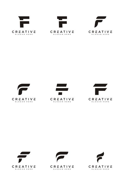 Minimal Logo Logo Design Word, F Typography Logo, F Logo Design Letter, F Logo Design Ideas, F Lettering, F Letter Logo Design, Fff Logo, Letter F Logo Design, Interior Design Logo Inspiration