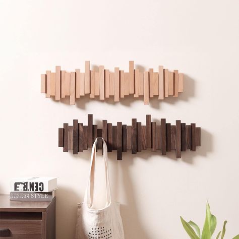 Piano Coat Rack, Wall Clothing Rack, Wood Piano, Hanging Clothes Rack, Wooden Wall Hooks, Hanging Clothes Racks, Wall Mounted Towel Rack, Piano Key, Wall Key Holder