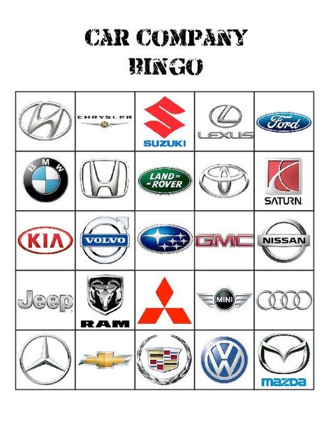 Road Trip Games! Car company bingo is a printable game for car rides! Just cross off as you see each company or keep a tally. Scavenger hunt! Games For A Road Trip, Car Bingo Free Printable, Road Sign Scavenger Hunt, Roadtrip Games, Car Ride Games, Road Trip Activities For Kids, Fun Car Games, Car Bingo, Road Trip Entertainment