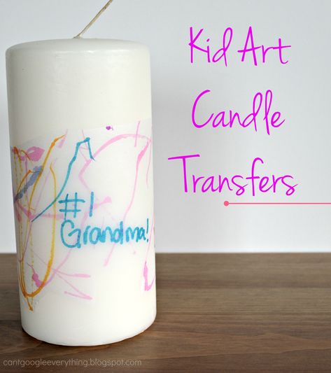 Kid Art Candle Transfers a perfect gift for Mothers Day! Candle Transfer, Kids Candles, Easy Mother's Day Crafts, Diy Mother's Day Crafts, Diy Mother's Day, Cute Mothers Day Gifts, Diy Gifts For Kids, Mothers Day Crafts For Kids, Kid Art