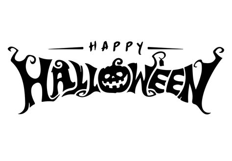 Halloween Printables-Happy Happy Halloween Typography, Halloween Lettering Ideas, Halloween Word Art, Halloween Letters Printable, Halloween Stencils Printables Free, Cute Halloween Signs, Halloween Desenhos, Letras Halloween, Halloween Desenho