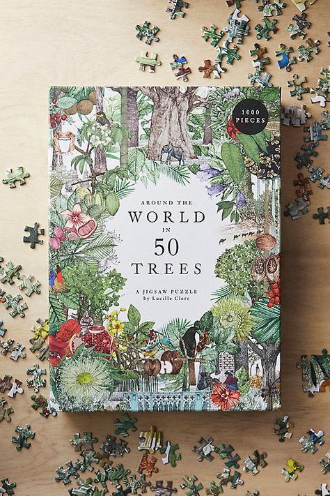 Discover the world in 50 trees. From the beech forests of southern Sweden to the North African argan trees,goats aloft in their branches, passing by India's sacred banyan, the Hawaiian koa, and right down to Australia's jarrah. A 1,000-piece jigsaw for nature lovers. Also includes: Text by tree expert and best-selling author Jonathan Drori CBE, the author of the best-selling book Around the World in 80 Trees and Around the World in 80 Plants. Southern Sweden, Tree Puzzle, Argan Tree, Free Puzzles, Spooky Stories, Hand Poured Candle, Perfect Image, Gifts For Nature Lovers, Outdoor Garden Furniture