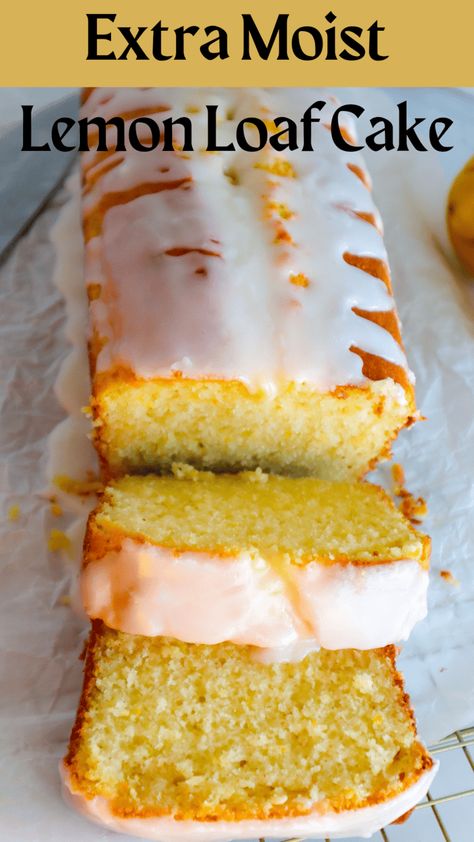 Easy and Moist Lemon Loaf Cake Lemon Yogurt Loaf Cake, Best Lemon Bread Recipe, Lemon Loaf Bundt Cake, Moist Lemon Loaf Cake, Whole Wheat Lemon Loaf, Food Dolls Lemon Loaf, Lemon Yoghurt Loaf, Lemon Cake Loaf Recipe, Lemon Pound Cake Recipes Moist Easy