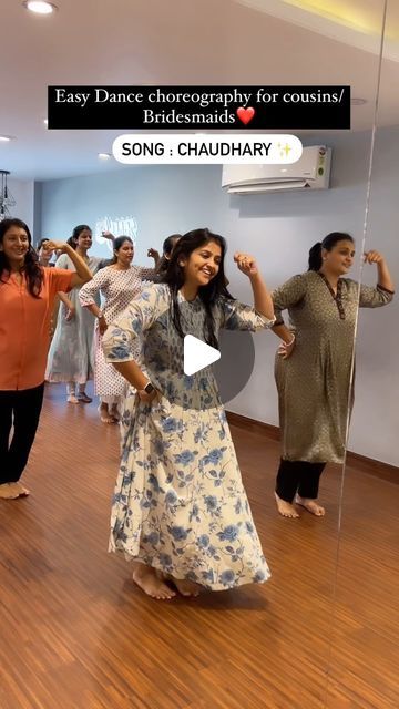 Shefali Jain✨✨ on Instagram: "Easy wedding dance choreography for family/cousins/Bridesmaids❤️ . . Song : Chaudhary @mame_khan @coke_studio" Navratri Story Ideas Song, Easy Dance Steps For Wedding, Navratri Songs For Story Instagram, Festive Photo Ideas, Dance For Wedding, Dance Songs For Wedding, Simple Dance Moves, Easy Dance Moves, Best Wedding Songs Dance