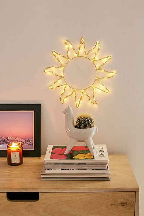 Urban Outfitters Celestial Sun Light Sculpture  boho home, bohemian home decor Celestial Sun, Perfect Bedroom, Novelty Lighting, Sun Light, Light Sculpture, Bohemian Home, My New Room, Neon Lighting, Bedroom Diy