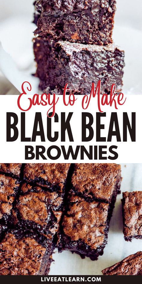 Desserts Brownies, Brownies Healthy, Brownie Recipes Healthy, Black Bean Brownies, Brownies Chocolate, Bean Brownies, Protein Desserts, Delicious Cookies, Chocolate Sweets