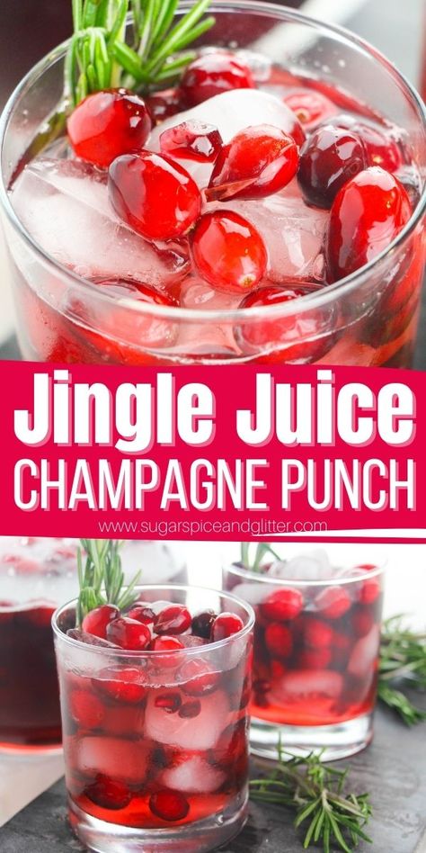 How to make a Christmas Champagne Punch perfect for entertaining, this crisp and juicy champagne cocktail is super simple to make and is a refreshing cocktail that your guests will love Christmas Drinks Alcohol Cranberry, Pitcher Christmas Cocktails Recipes, Christmas Jingle Juice, Champagne And Cranberry Juice, Christmas Drink Mocktail, Christmas Cocktails With Cranberries, Christmas Holiday Punch With Alcohol, Best Party Drinks Alcohol, Alcohol Batch Drinks