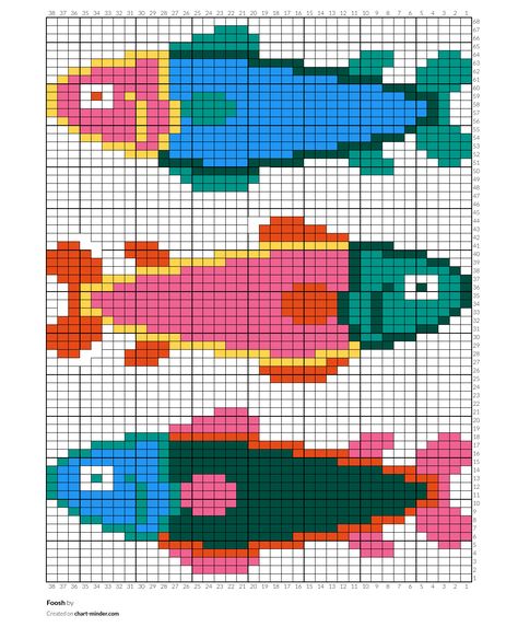 Knitting Graphs Charts, Grid Pattern Art, Pixel Patterns Crochet, Crochet Colorwork Chart, Pixel Grid Design, 2 Color Pixel Art, Cross Stitch Grid Patterns, Pixel Art Tapestry, Fish Tapestry Crochet