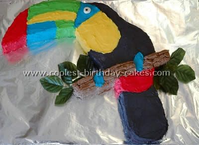 Toucan cake...Oh...this brings back memories. "I was told there would be cake!" Cake For Him My Husband, Toucan Cake, Birthday Wishes For Uncle, Cake For Him, Birthday Cake Inspiration, Birthday Cake For Mom, 10 Birthday Cake, Diy Birthday Cake, Birthday Cake For Him