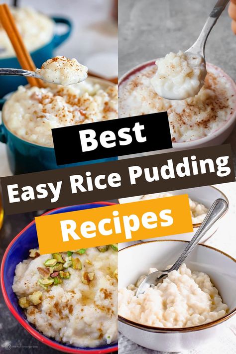 TOP 7 EASY RICE PUDDING RECIPES FOR COMFORT Rice Pudding With Instant Rice, Minute Rice Pudding Recipe, Rice Cooker Rice Pudding, Quick Rice Pudding, Basmati Rice Pudding, Leftover Rice Pudding, Stovetop Rice Pudding, Best Rice Pudding Recipe, Rice Pudding Recipe Easy