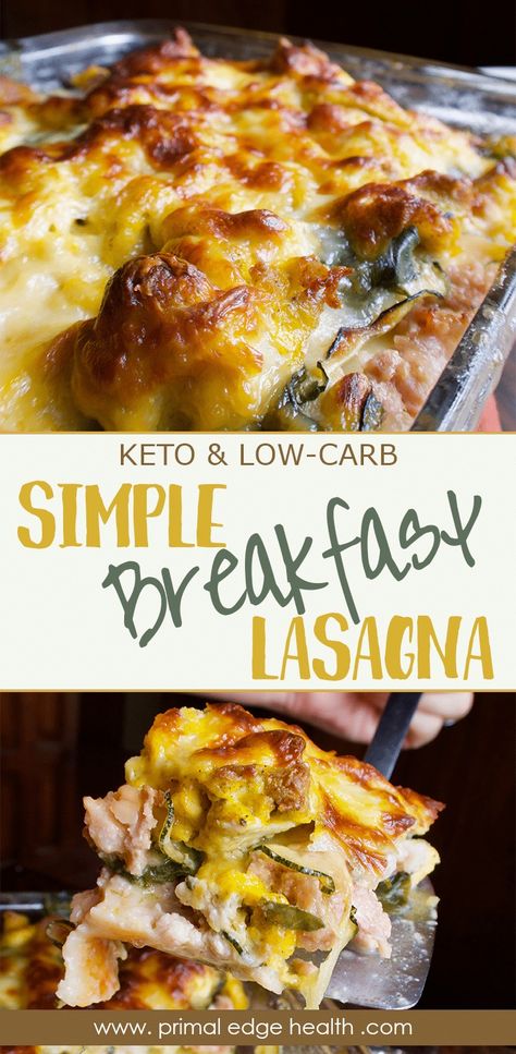 Low-Carb Keto Breakfast Lasagna Primal Edge Health, Healthy Breakfast Sausage, Mealprep Freezer, Breakfast Lasagna Recipe, Freezer Lasagna, Protein Eggs, Eggs Protein, Breakfast Lasagna, Keto Brunch