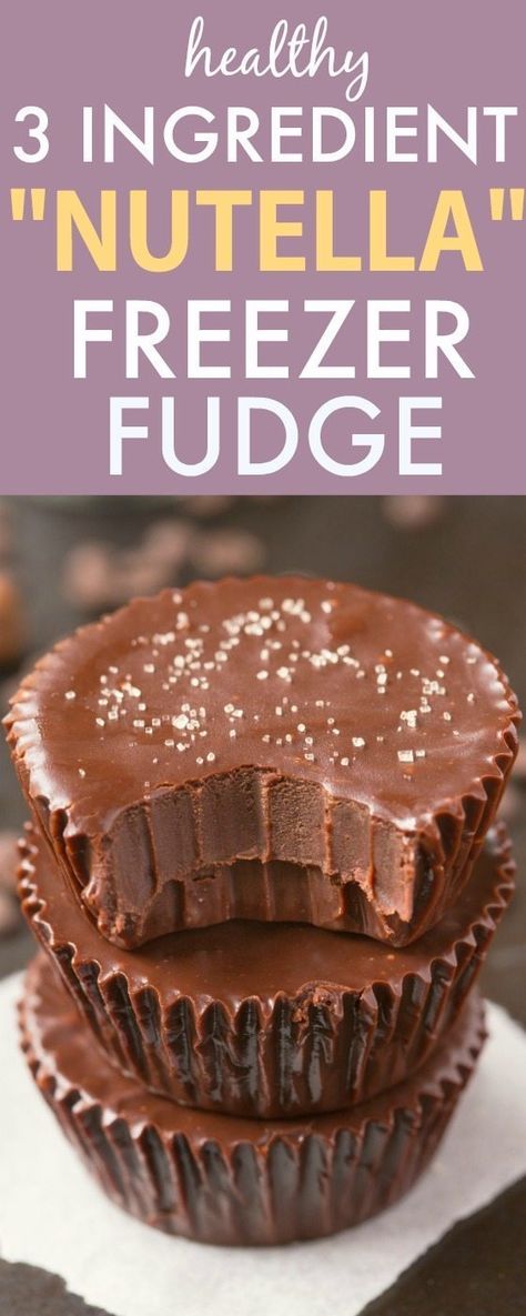 Nutella Fudge 2 Ingredient, Healthy Nutella Desserts, Paleo Nutella, Fudge Cups, Dessert Coconut, Freezer Fudge, Nutella Fudge, Dessert Vegan, Nutella Desserts