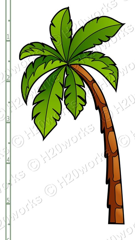 Coconut Tree Drawing, Palm Tree Clip Art, Pine Tree Drawing, Palm Tree Drawing, Palm Tree Pictures, Palm Trees Painting, Tree Mural, Palm Tree Leaves, Leaf Clipart