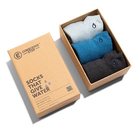 Check out the eco-friendly Ethical Socks that Give Water Gift Box 3pk from Conscious Step. Shop sustainably on EarthHero.com! Early Detection Saves Lives, Water Gift, Low Cut Shoes, Socks Packaging, Water And Sanitation, United By Blue, Safe Water, Sock Packs, Soft Sock