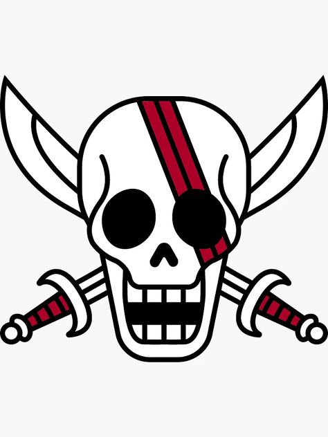 "One Piece - Red Hair Pirates" Sticker for Sale by musicalhors3 | Redbubble Red Hair Pirates Logo, One Piece Red Hair Pirates, Red Hair Pirates, Red Hair Shanks, Pirates Logo, Red Hair, Lion, One Piece, For Sale