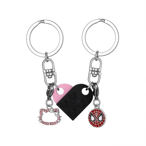 PRICES MAY VARY. 💕Couple Matching Keychains: Package includes a set of two cute brick keychains with spider charm pendant, which can be assembled into the shape of a unique heart. Matching keychains are perfect for couples or friends to showcase their intimate relationship. Whether together or apart, it will remind them of each other's existence. 💕Material & Size: Our heart-shaped keychains are mainly crafted with high quality alloy and plastic building blocks, not easy to fade or deform, stur Best Gifts To Get Your Boyfriend, Pins For Boyfriend, Metal Relationship, Boys Valentines Gifts Boyfriends, Pottery For Boyfriend, Gifts For Ur Bf, Things To Make My Boyfriend, Birthday Gifts For Boy Best Friend, Gifts For His Mom