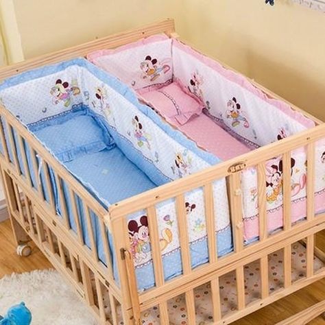 Twins Cribs Ideas, Twin Crib Ideas, Twin Baby Beds, Twin Cots, Baby Cribs For Twins, Twin Baby Rooms, Twin Cribs, Baby Life Hacks, Solids For Baby