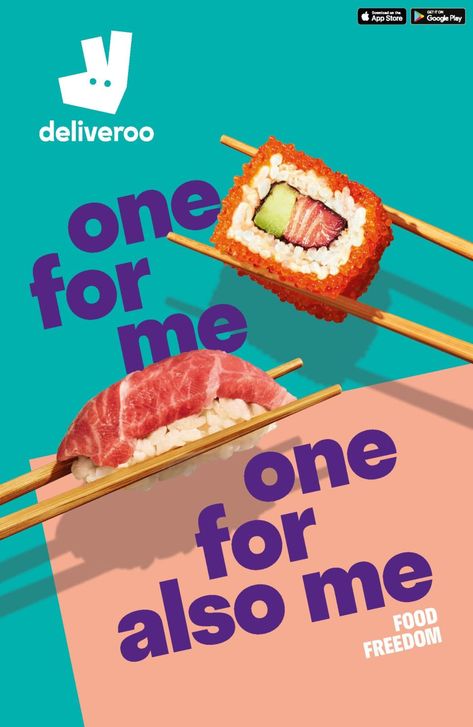 W+K London | Deliveroo - Food Freedom Food Promotion, Food Freedom, Food Branding, Food Menu Design, Food Advertising, Food Content, Food Graphic Design, Plakat Design, Food Poster Design