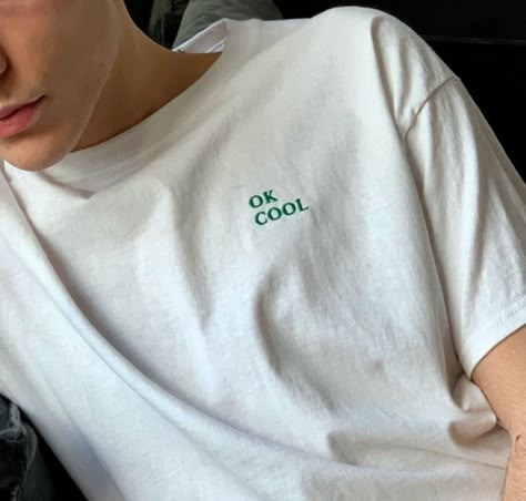 OK COOL Minimalist Embroidered Wording Unisex T-Shirt | Etsy Unisex Tee Shirt Designs, Minimalist Shirt Design Aesthetic, T Shirt Inspiration Design, Etsy T Shirts Design, Minimalistic T Shirt, Etsy T Shirts, Minimalistic T Shirt Design, Aesthetic Tee Shirts, T Shirt Aesthetic Design