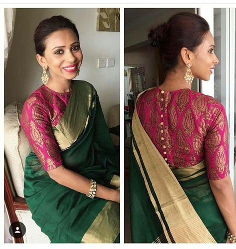 30 Latest High Neck Blouse Designs for Sarees || #TrendingPatterns | Bling Sparkle Indian Blouse Designs, Blouse Designs High Neck, Boat Neck Blouse Design, Sari Design, New Saree Blouse Designs, Saree Blouse Neck Designs, Blouse Design Images, Sari Blouse Designs, Indian Saree Blouses Designs