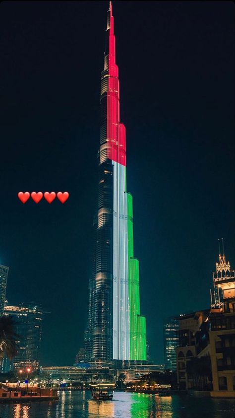 Uae National Day Aesthetic, Uae Flag Aesthetic, Dubai Flag, Emirates Flag, Qatar Flag, Uae Flag, Dubai Trip, Dubai Video, Dubai Architecture